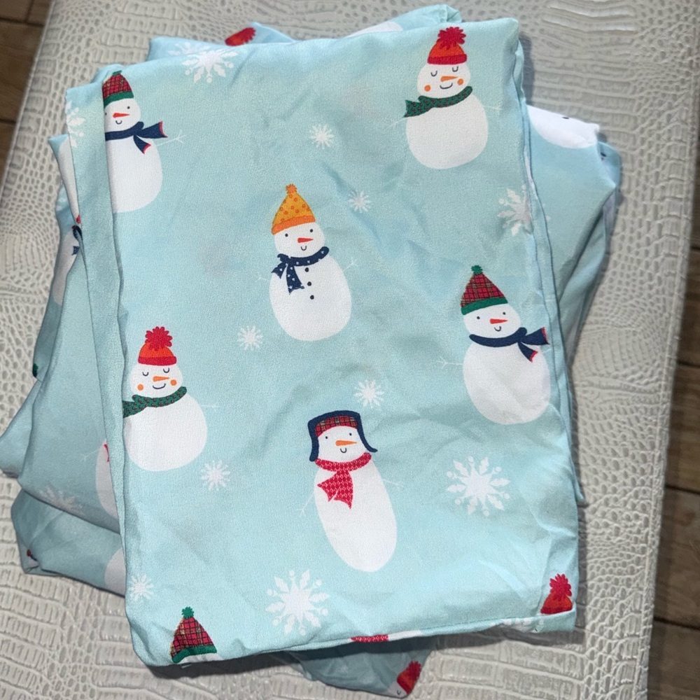 Snowman Print Full Size Bedsheets